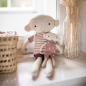 Preview: Kuscheltier Affe mit Baby, rot/aubergine von Ava&Yves