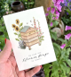 Preview: Postkarte Aquarell mit Bienenstock & Bienen