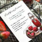 Preview: Postkarte Aquarell mit Rezept "Erdbeerlimes" von Frollein Lücke