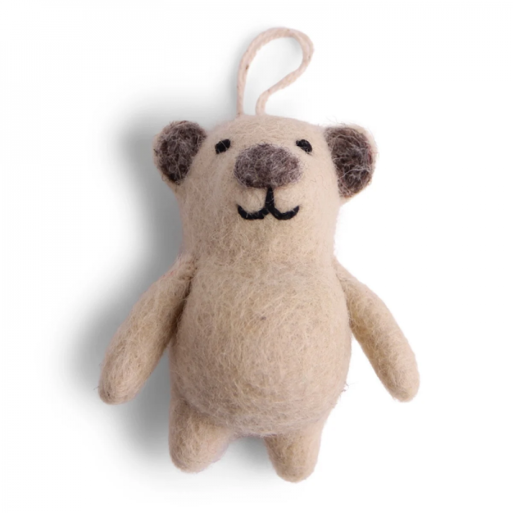 Anhänger mini Teddy beige aus Filz En Gry Sif