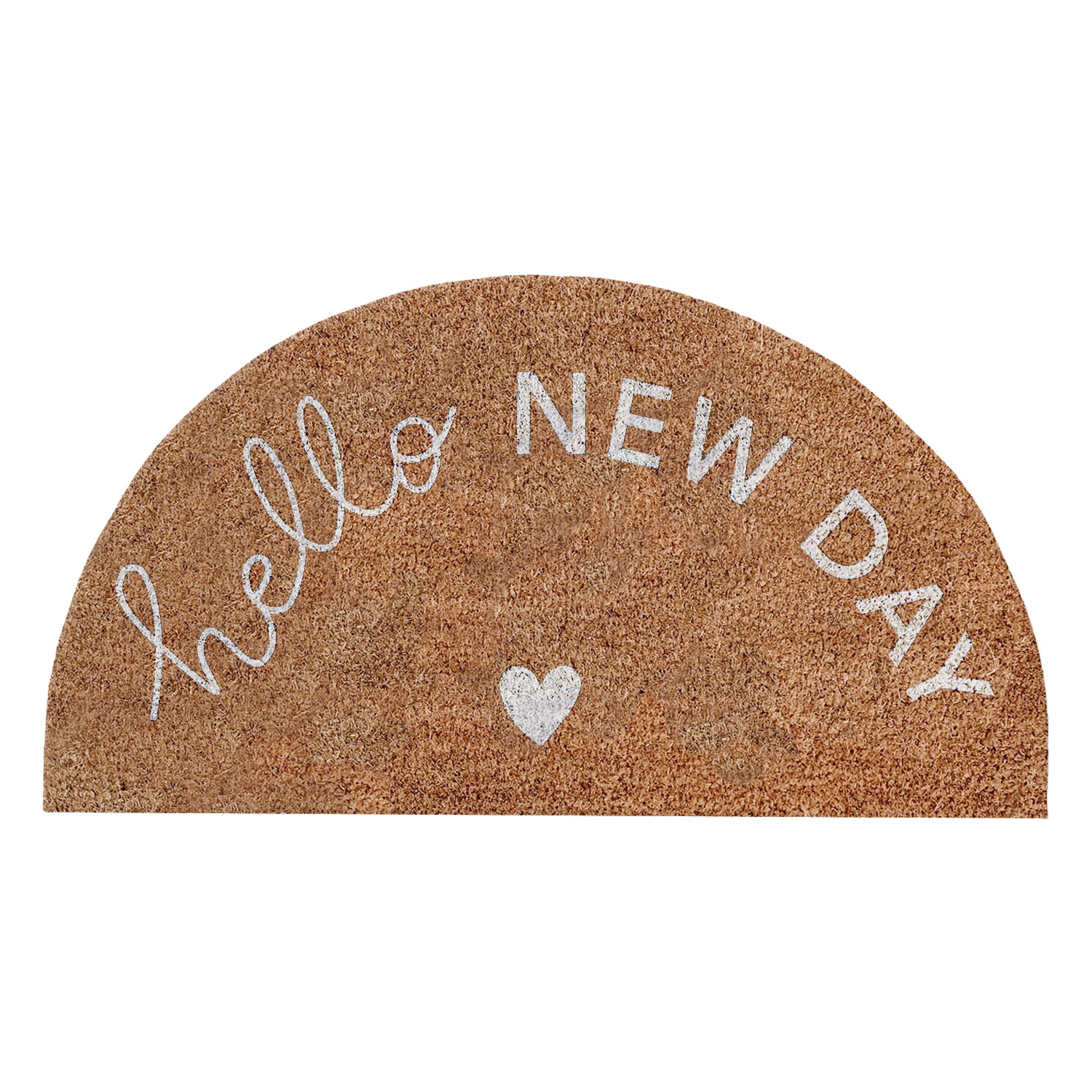 halbrund Eulenschnitt New Hello Day Fußmatte Kokos von