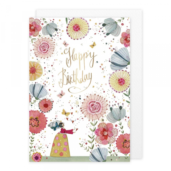 Geburtstagskarte Flower Power "Happy Birthday" von Grätz Verlag 