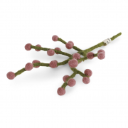 Zweig mit malve - rosa Beeren aus Filz von Gry & Sif