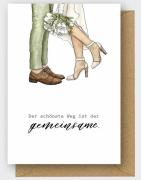 Zauberschöne Hochzeitskarte Aquarell mit romantischem Motiv und Spruch hier bestellen