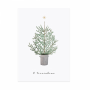 Weihnachtswünsche Postkarte mit Weihnachtsbaum von Eulenschnitt. Jetzt noch schnell hier im Shop bestellen